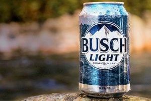 Busch light beer in the can