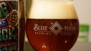 Blue moon beer glass