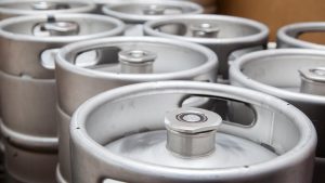 Cold beer kegs