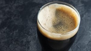 Glass of porter beer