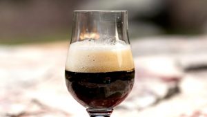 Glass of stout beer