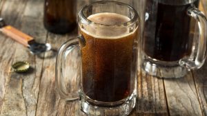 Homemade birch beer drink