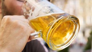 Man drinking beer