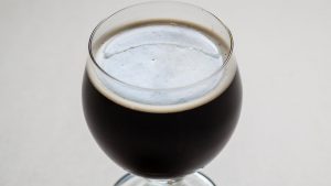 Russian imperial stout in glass