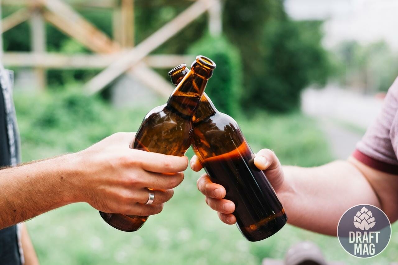 Shiner bock beer bottles