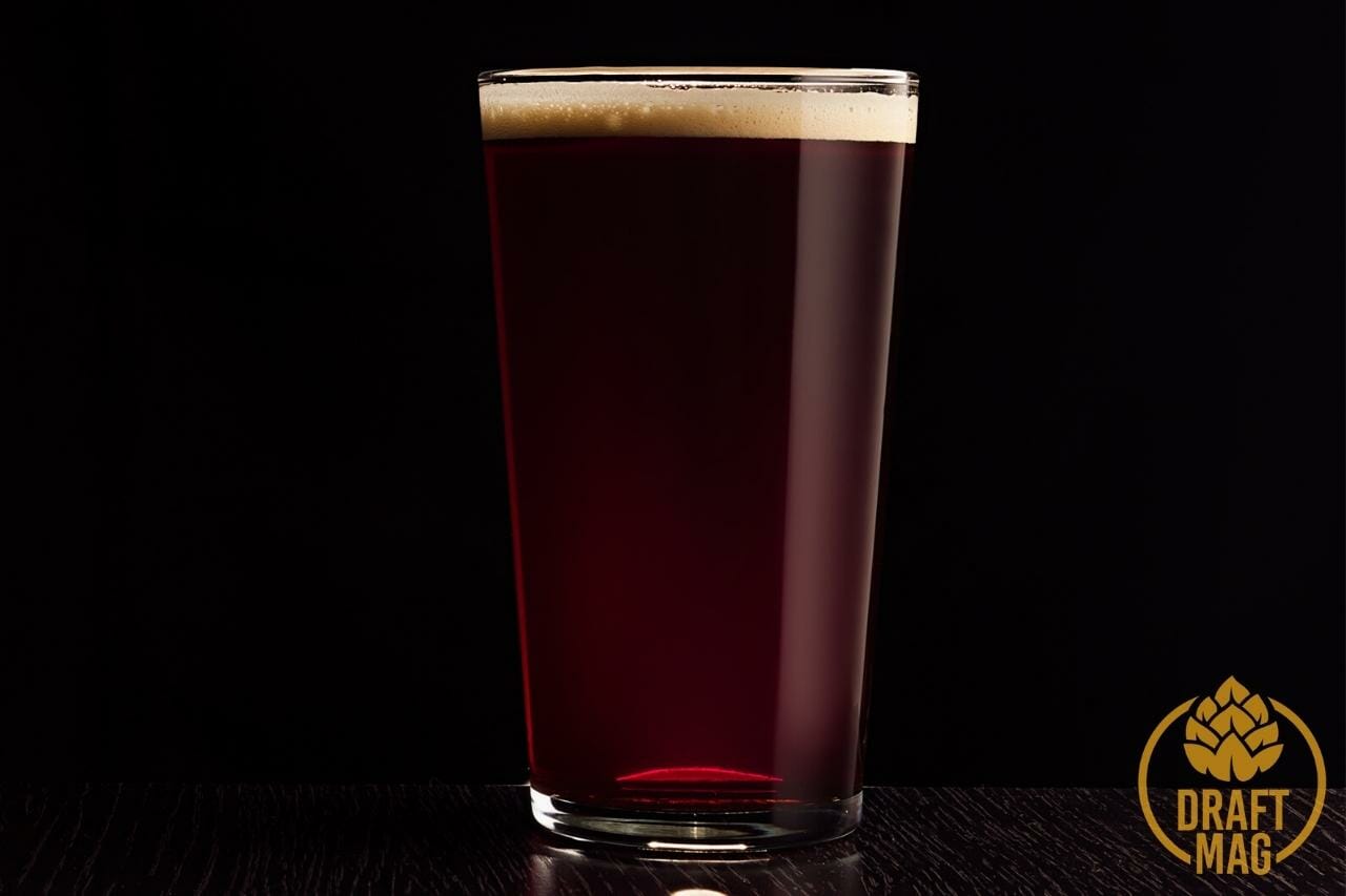 Imperial red ale beer