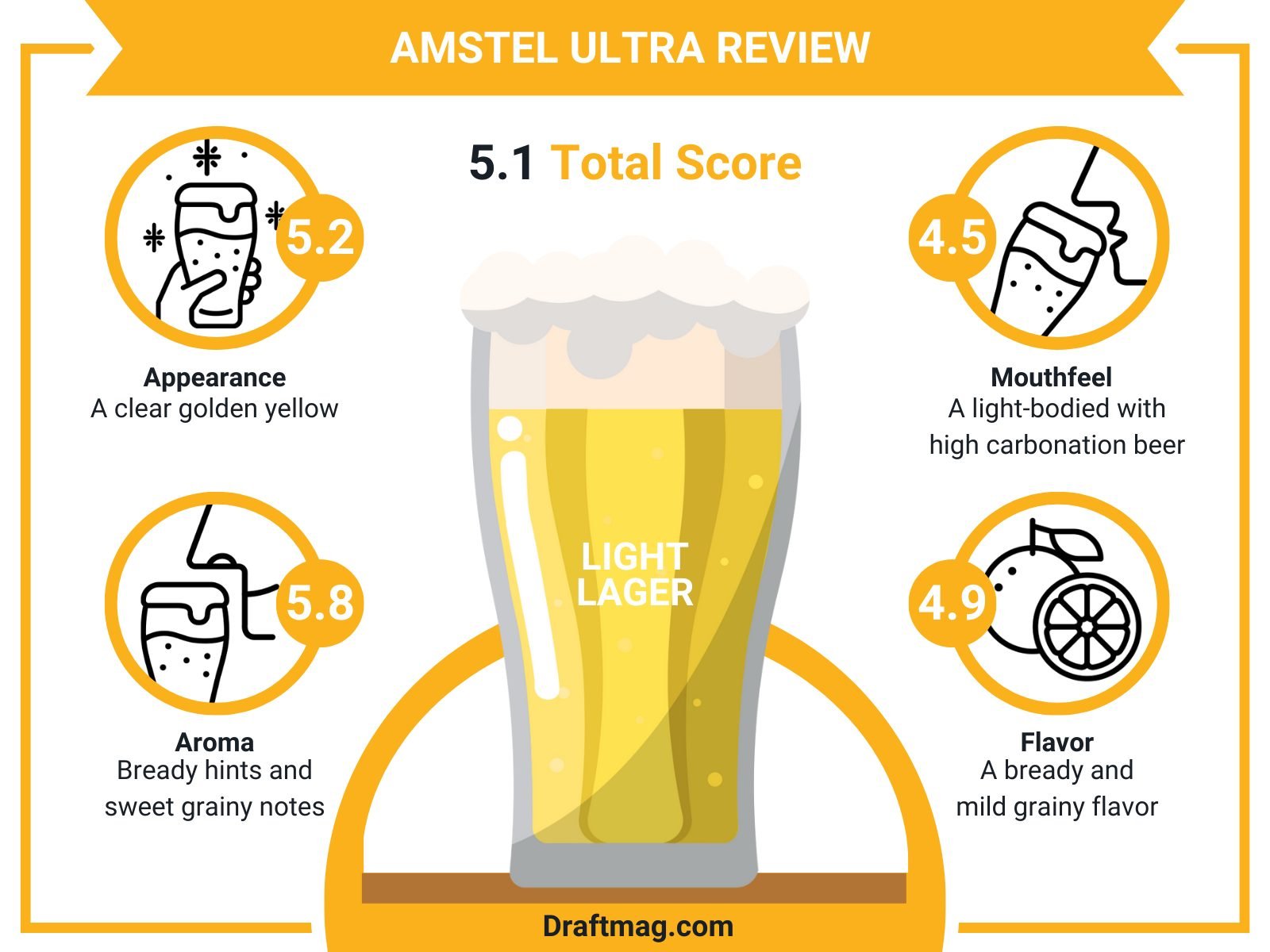 Amstel Ultra Review Infographic