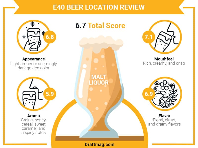 E40 Beer Location Review Infographic