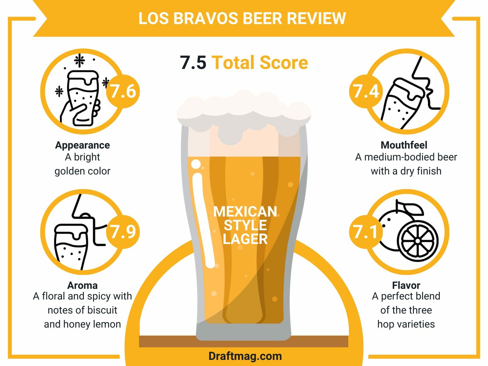 Los Bravos Beer Review Infographic