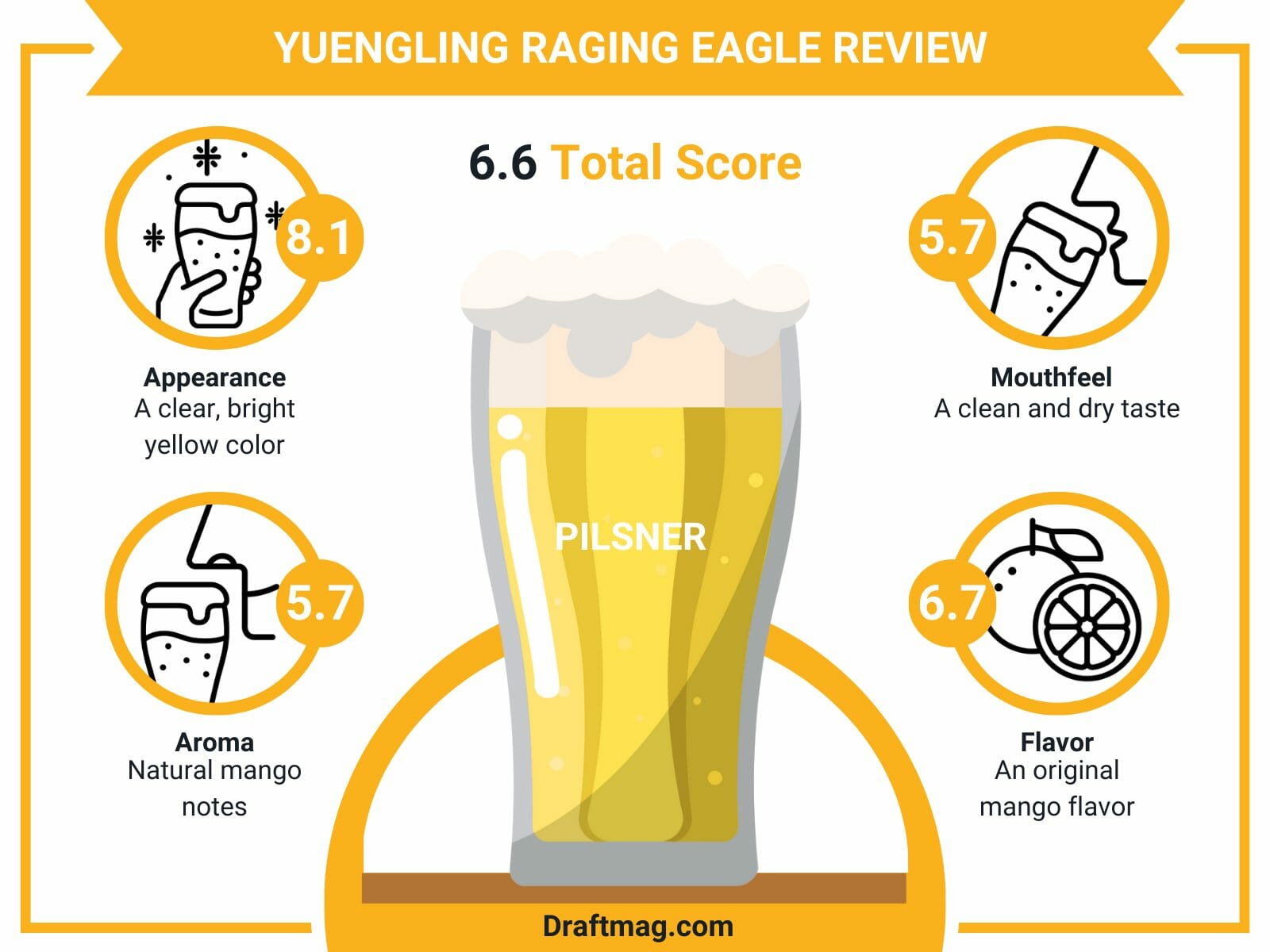 Yuengling Raging Eagle Review Infographic