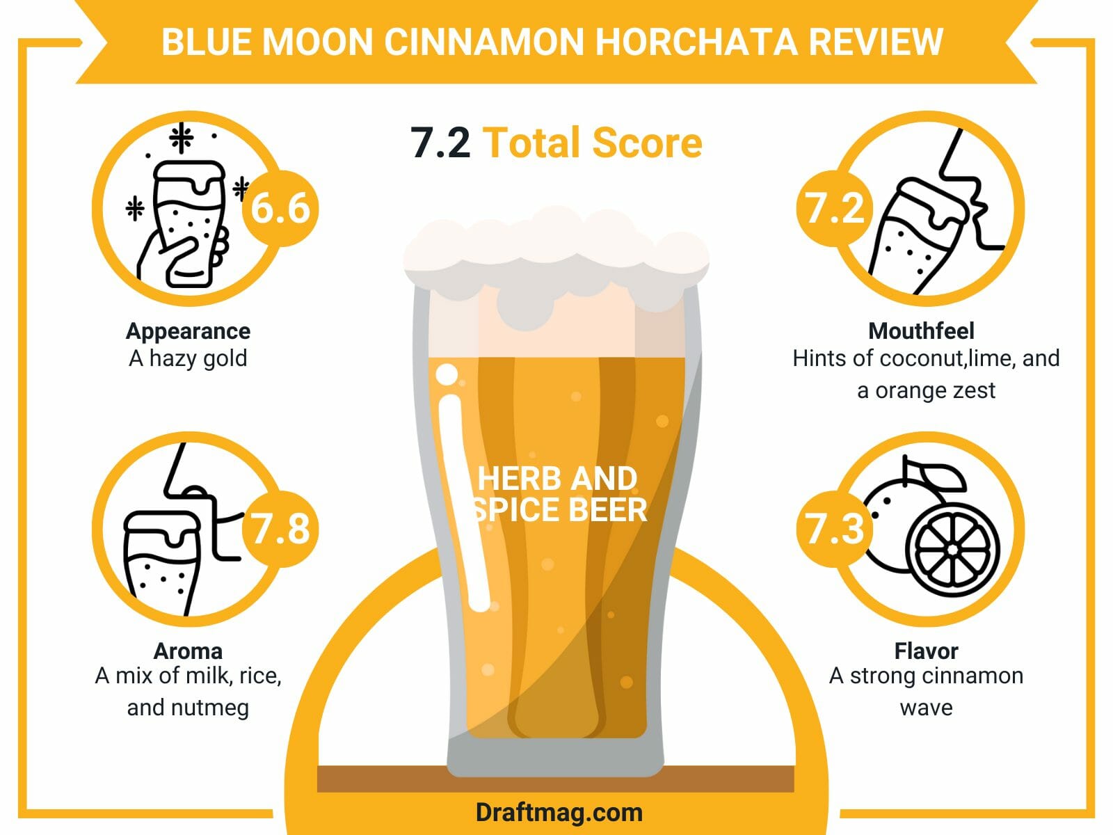 Blue moon cinnamon horchata review infographic