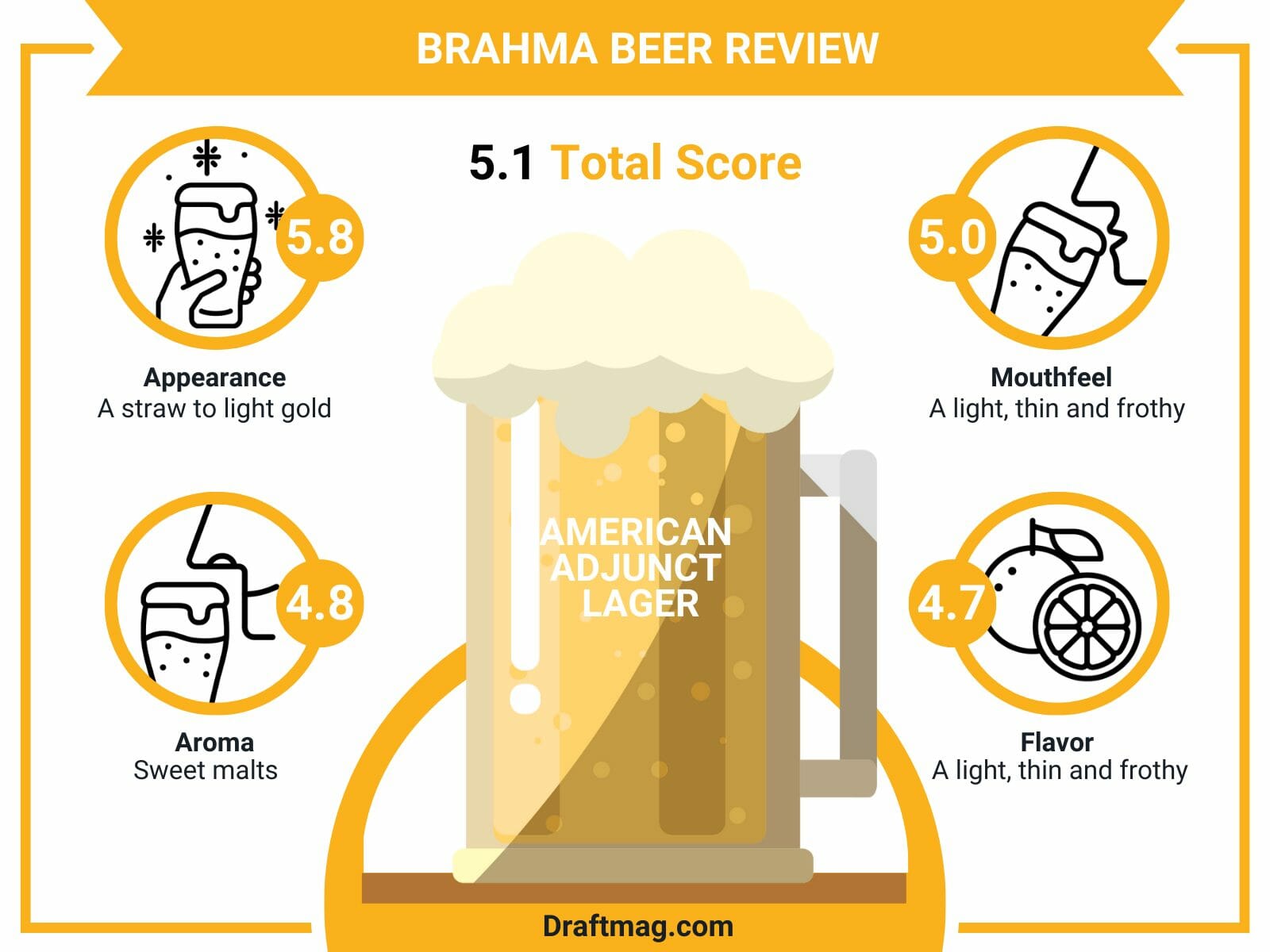 Brahma beer review infographic