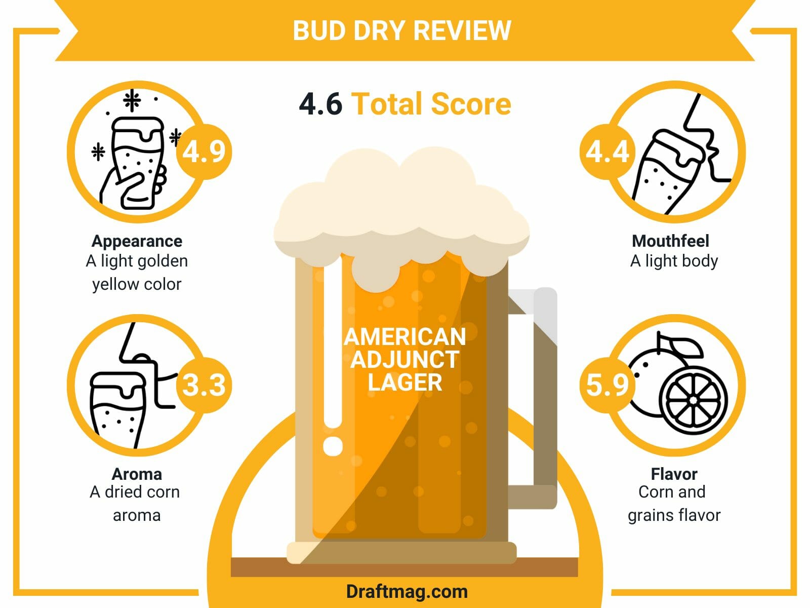 Bud dry review infographic