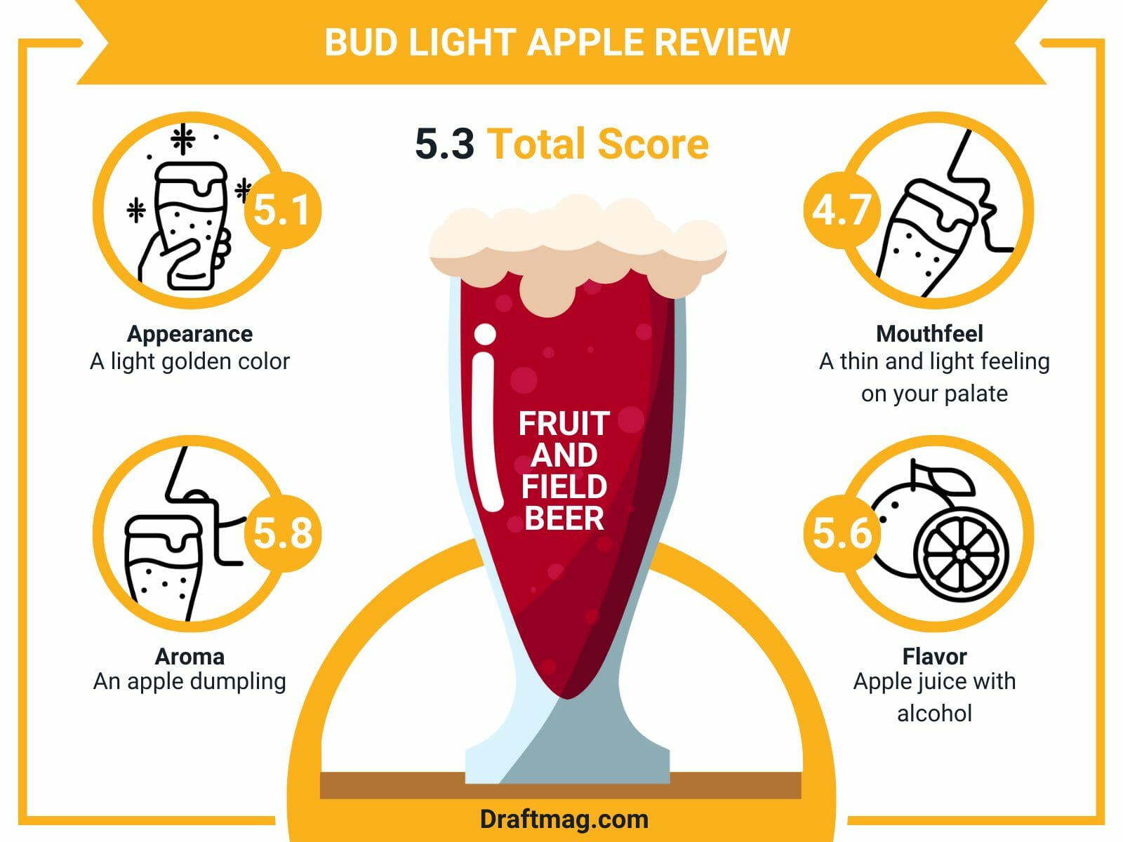 Bud light apple review infographic