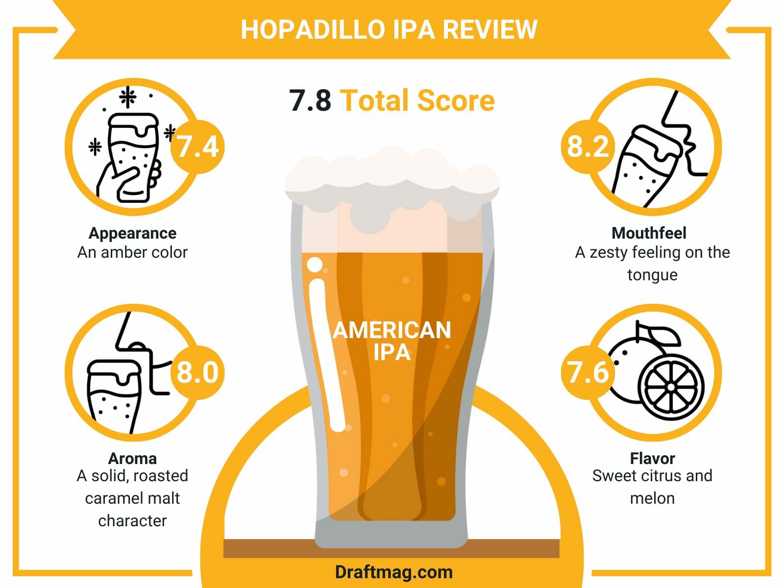 Hopadillo ipa review infographic