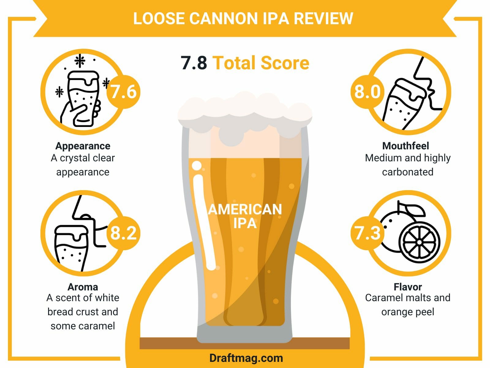 Loose cannon ipa review infographic
