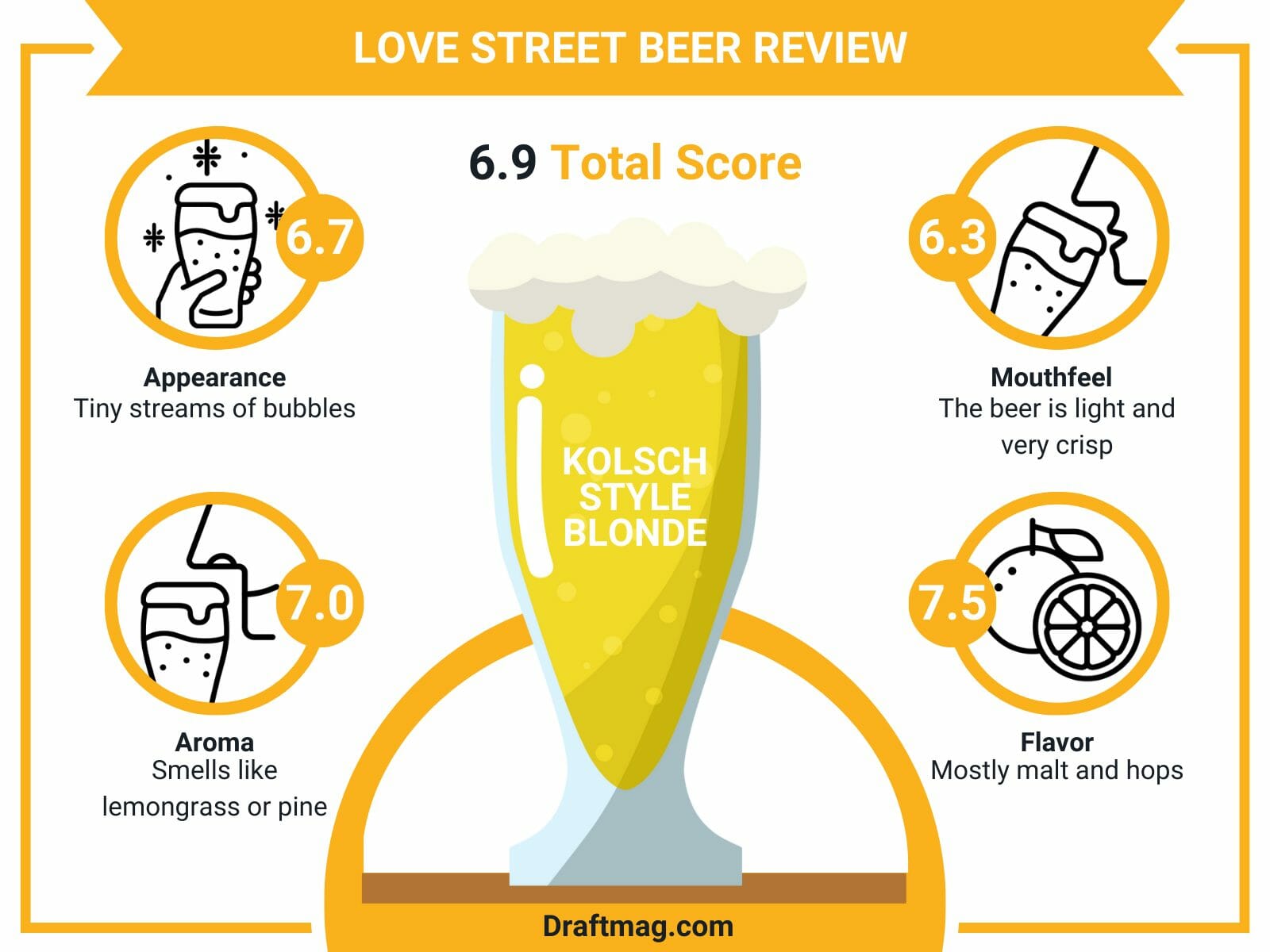 Love street beer review infographic