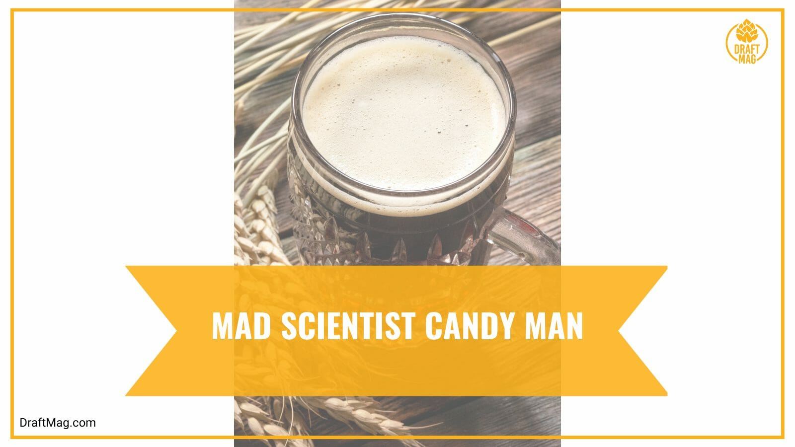 Mad scientist candy man with marshmallow taste