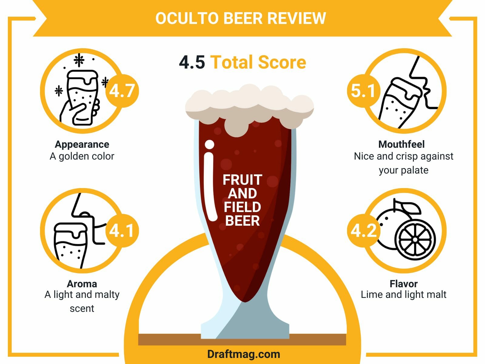 Oculto beer review infographic