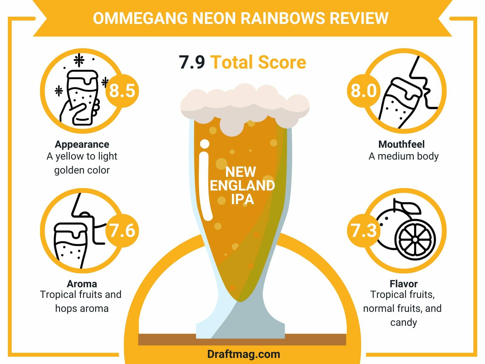 Ommegang neon rainbows review infographics