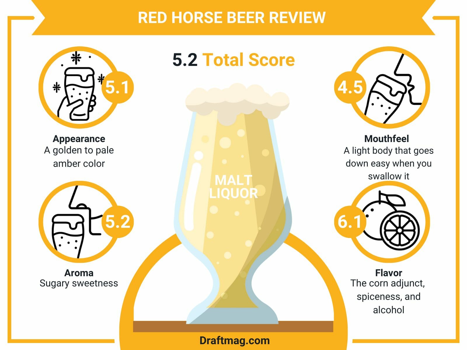 Red horse beer review infographic