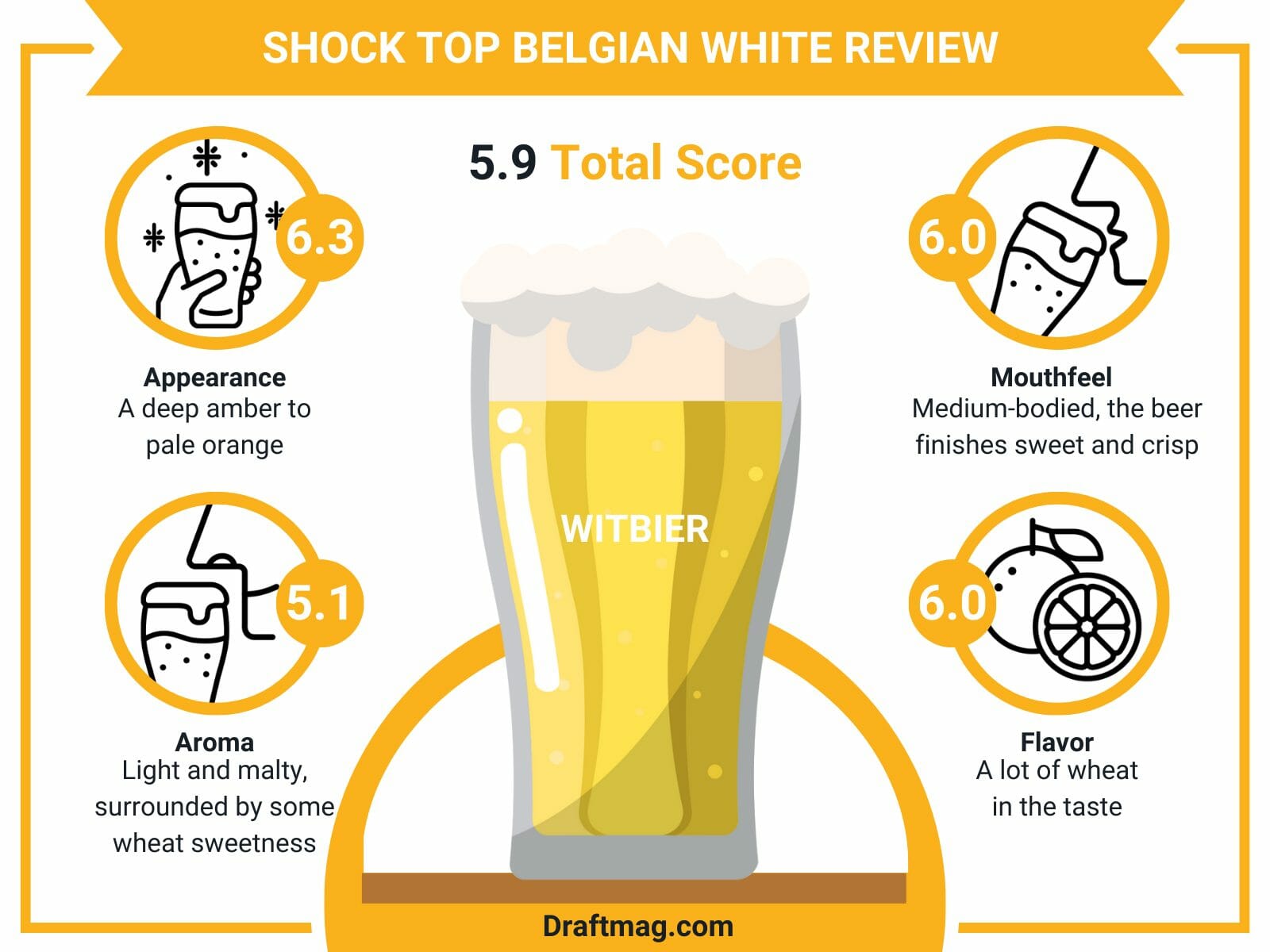 Shock top belgian white review infographic