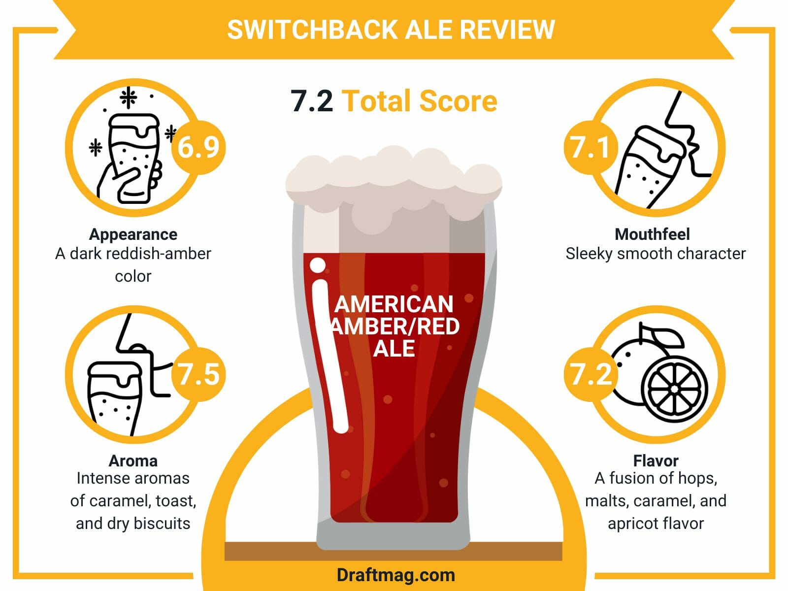 Switchback ale review infographic
