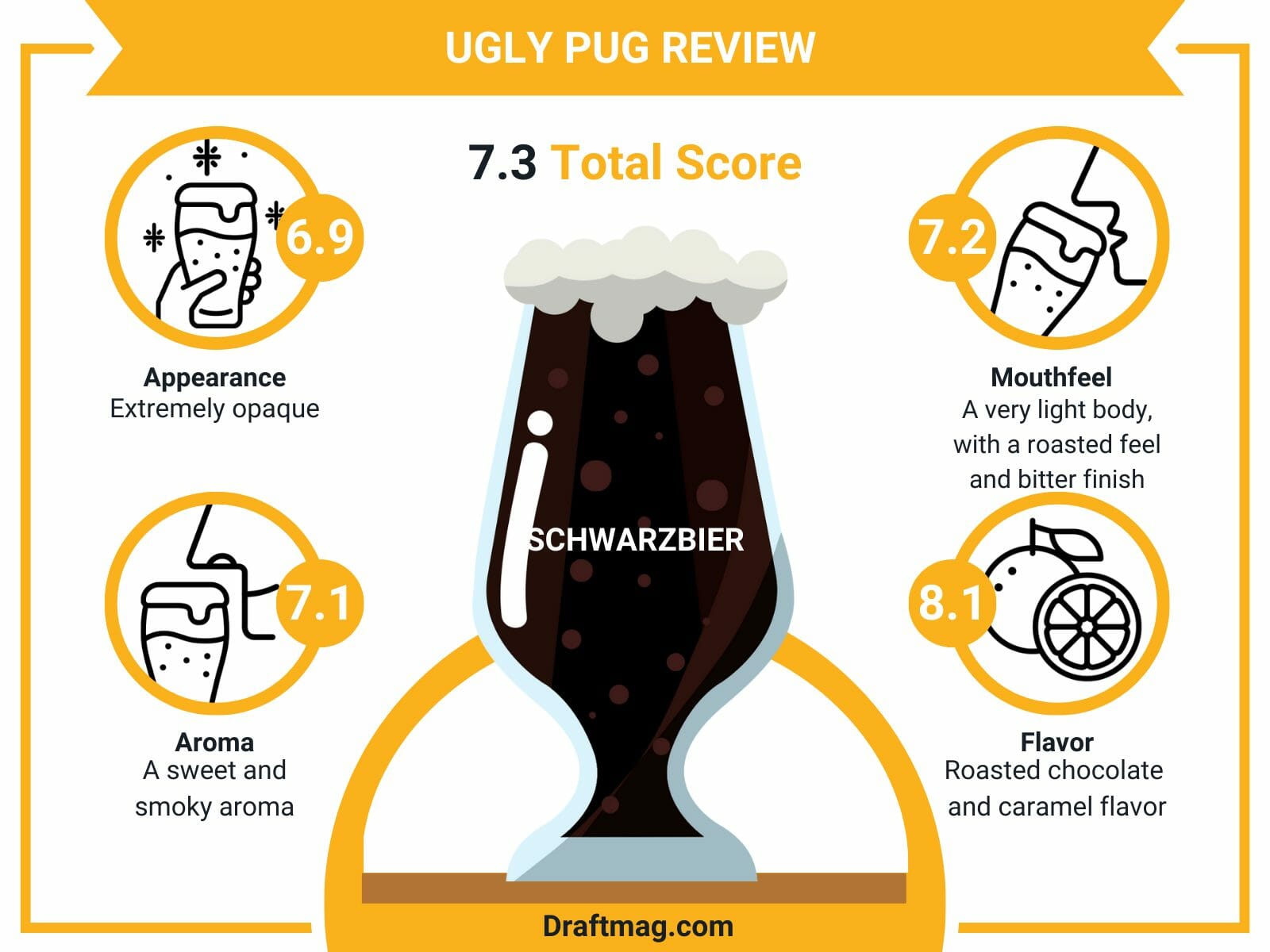 Ugly pug review infographic