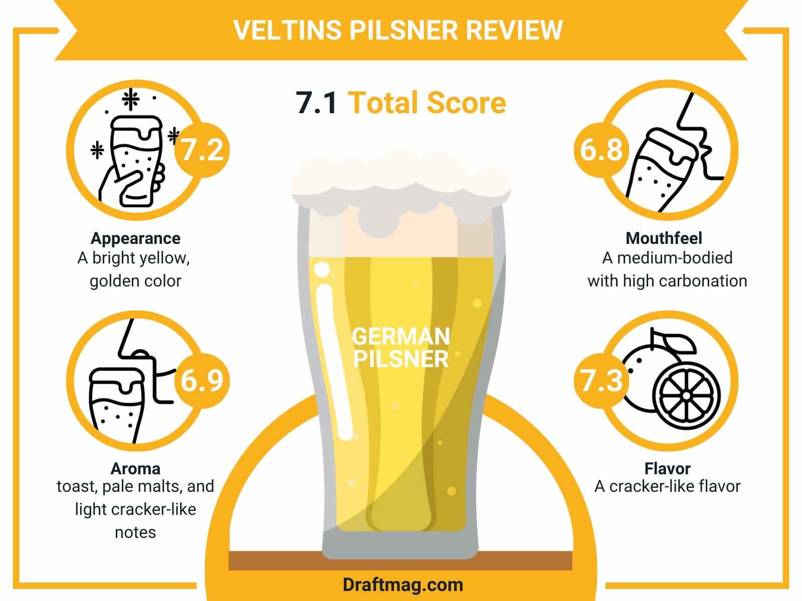 Veltins pilsner review infographic