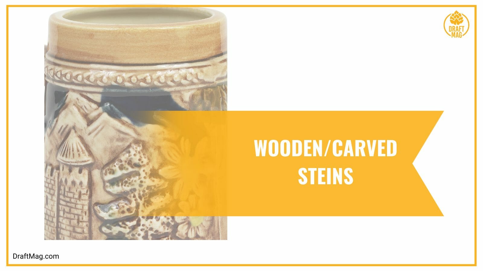 Wooden carved steins