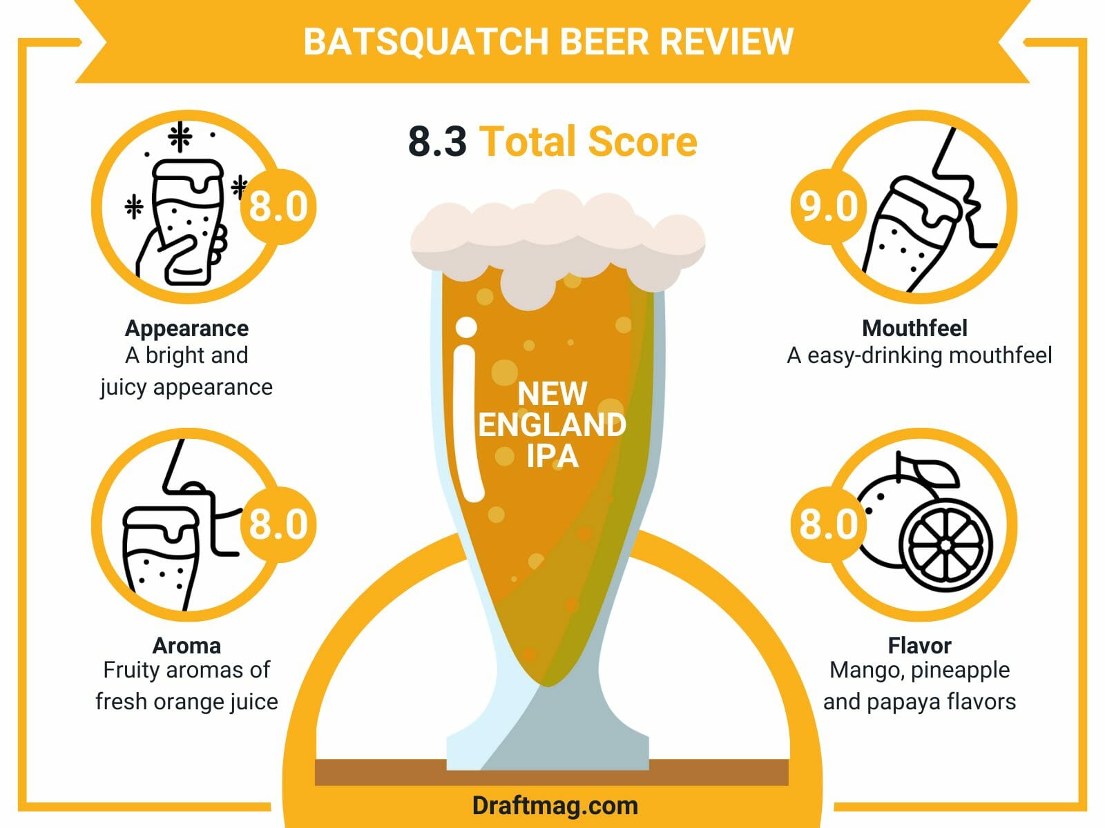 Batsquatch beer review infographic