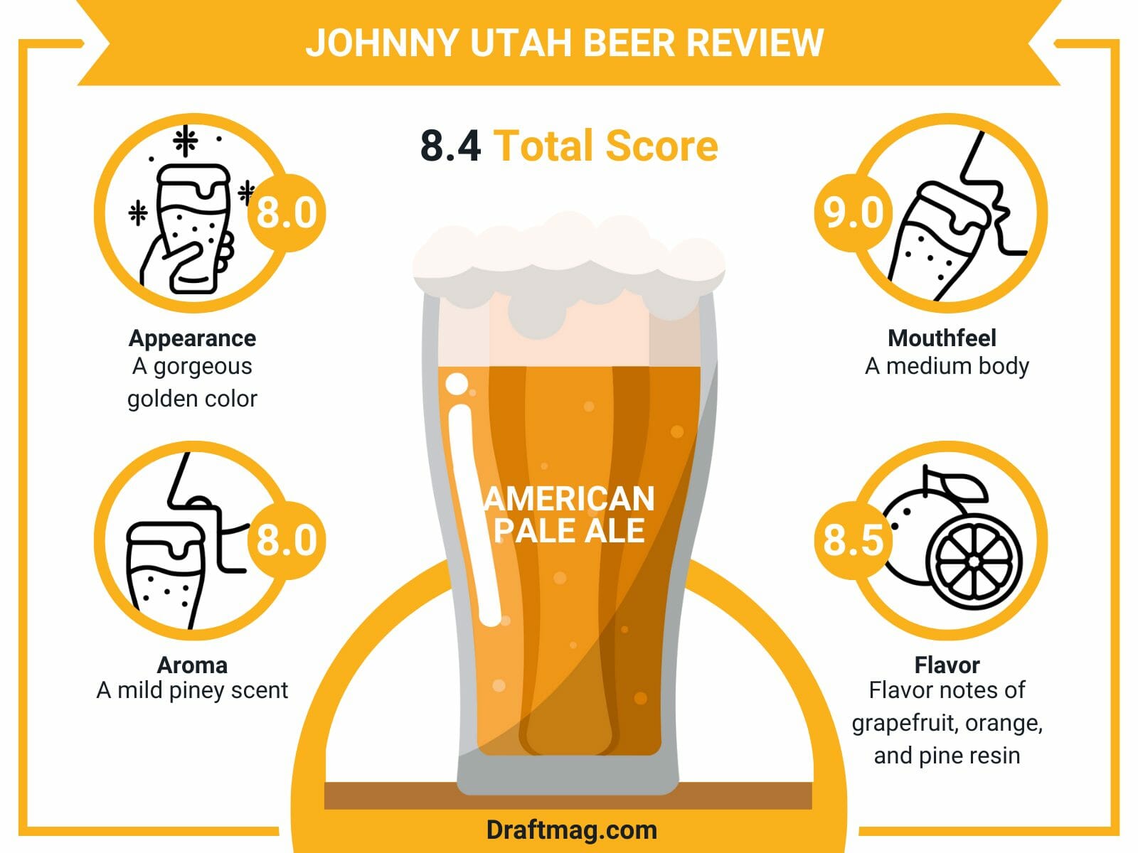 Johnny utah beer review infographic