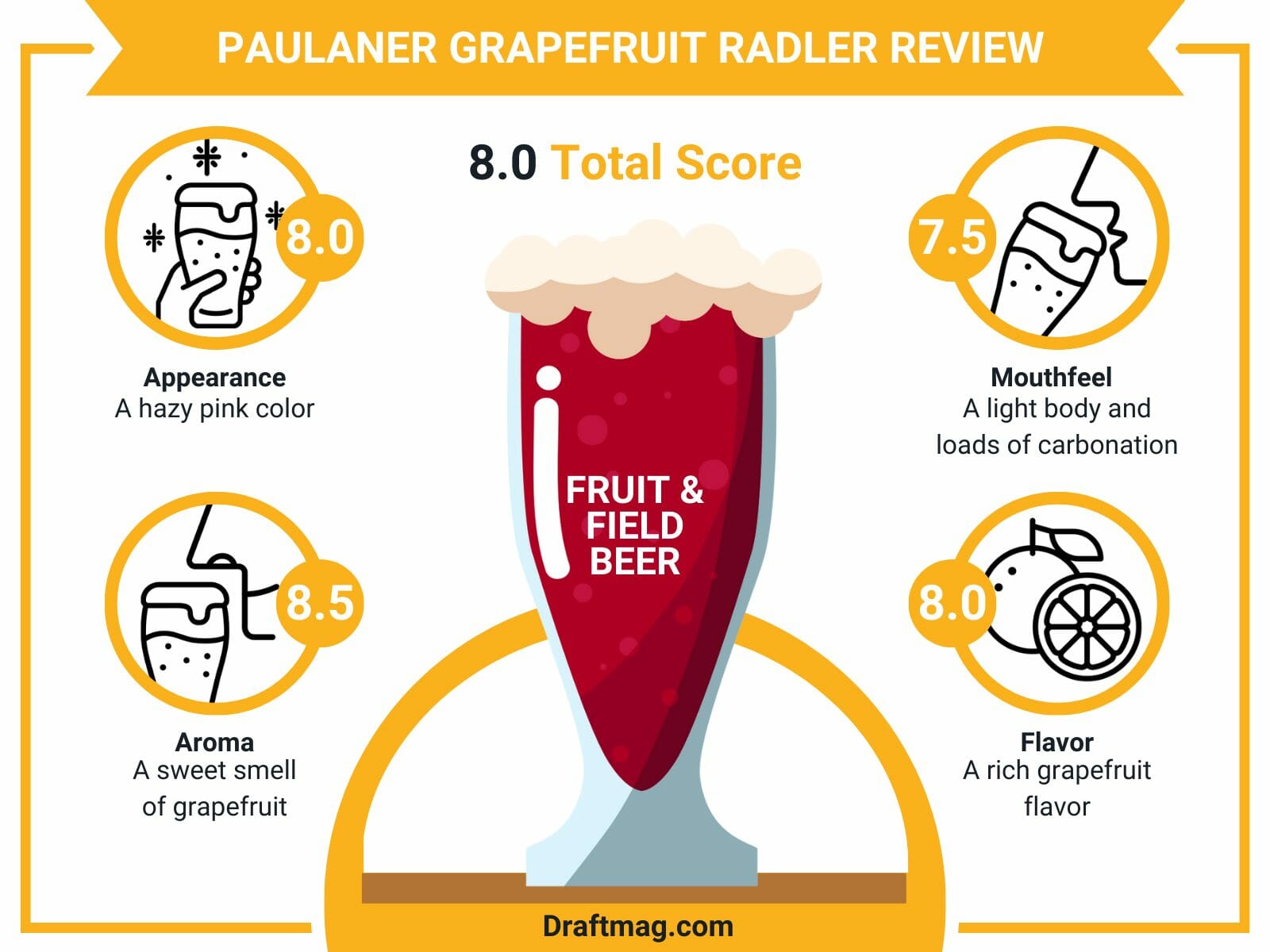 Paulaner grapefruit radler review infographic