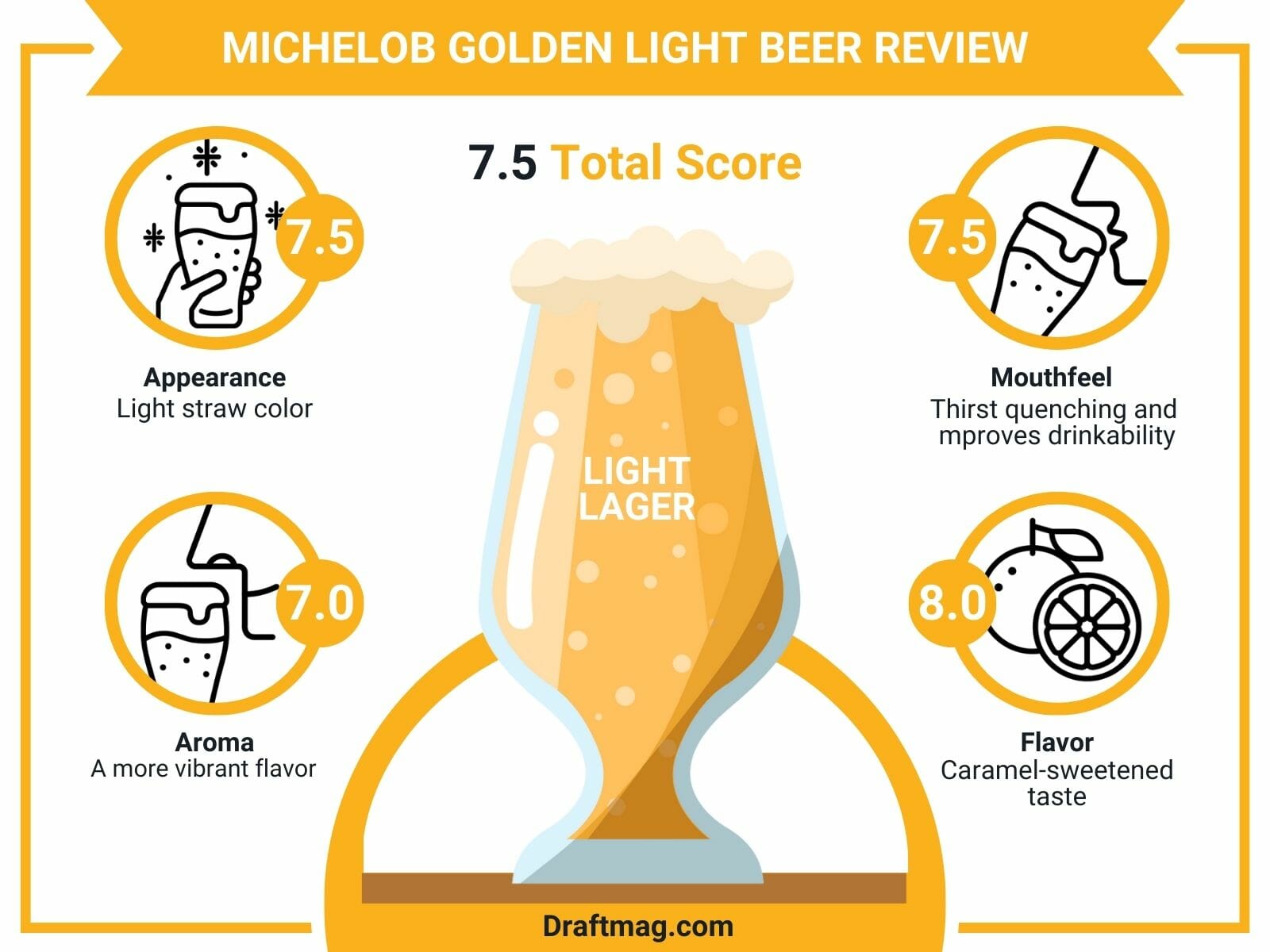 Michelob Golden Light Review Infographic