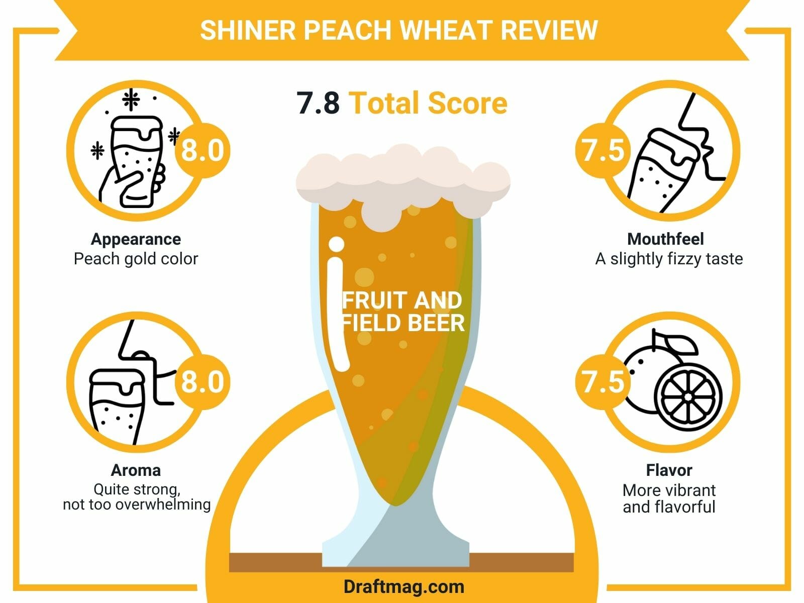 Shiner Peach Wheat Review Infographic