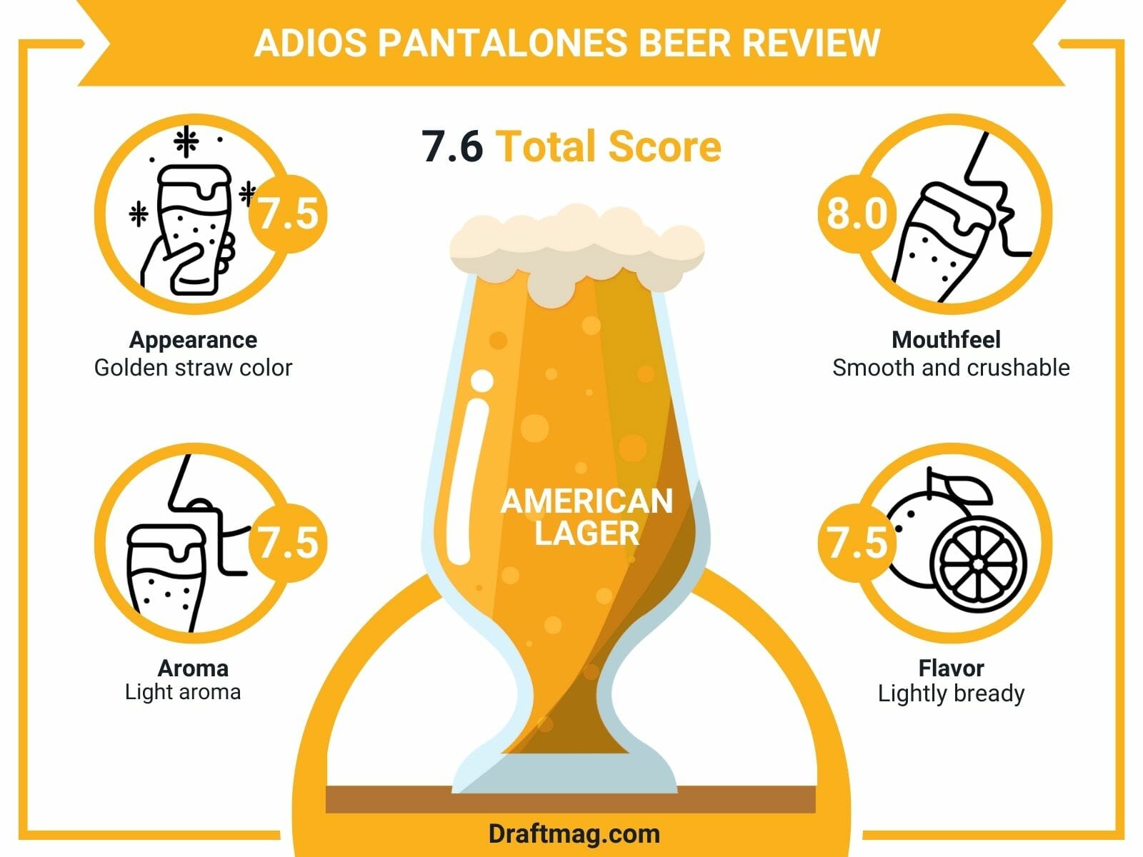 Adios Pantalones Beer Review Infographic