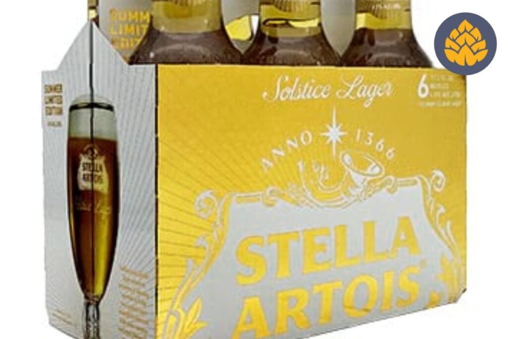 bottles of Solstice Lager by Stella Artois 