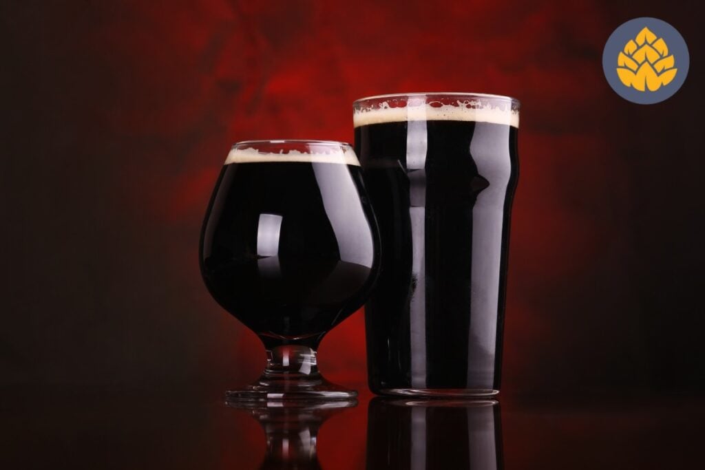 glasses of stout beers