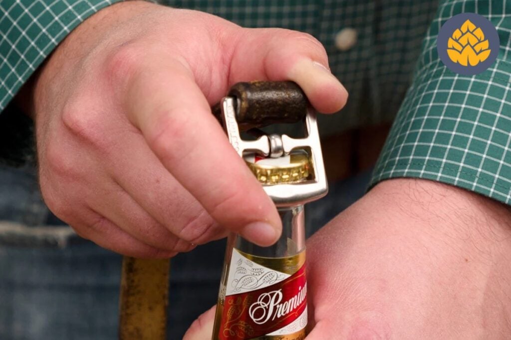 how to open beer bottle - belt buckle