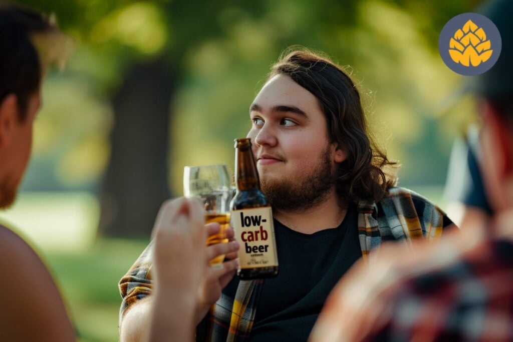 Beer for Diabetics guy drinking a low carb beer